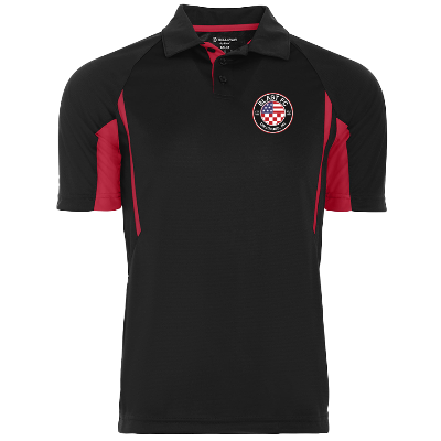 Avenger Polo- Black/Scarlet Image