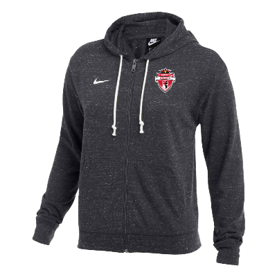 Women's Gym Vintage Full Zip Hoodie - Anthracite Image