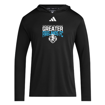 D4T Performance LS Hoodie Tee - Black/White Image