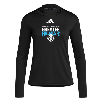 D4T Performance LS Hoodie Tee - Black/White Image (31633)