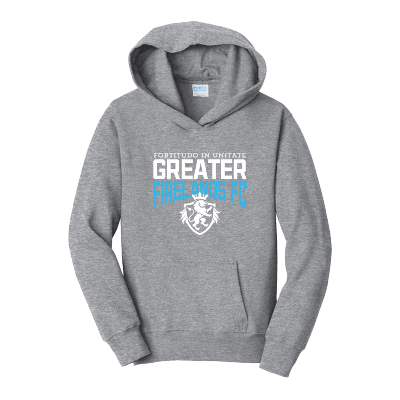 Port & Company® Youth Fan Favorite™ Fleece Pullover Hooded Sweatshirt - Athletic Heather Image