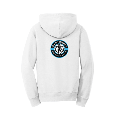 Port & Company® Youth Fan Favorite™ Fleece Pullover Hooded Sweatshirt - White Image (31810)