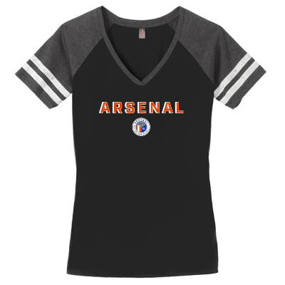 Women's Game V-Neck Tee - Black/Charcoal Image