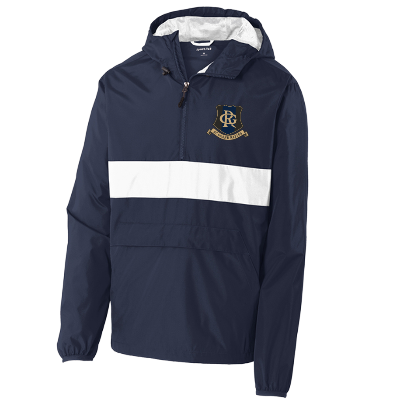 Zipped Pocket Anorak - Navy/White Image