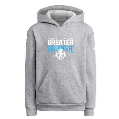 Adidas Fleece Hoodie - Grey/White Image