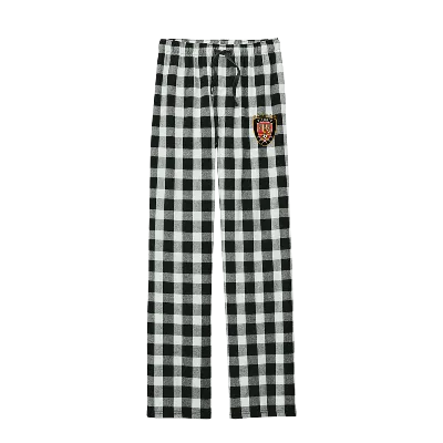Flannel Plaid Pant- Black Image